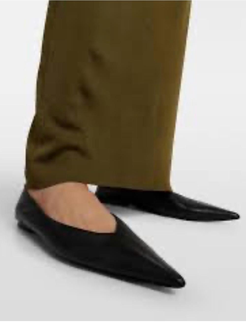 Saint Laurent Carolyn Leather Flats - Picture 2 of 11